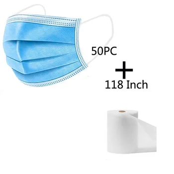 50PCS Disposable Face Mask Industrial 3Ply Ear Loop+ 118” Non-woven Outdoor Against-pollution Against-fog Breathable Masque
50PCS Disposable Face Mask Industrial 3Ply Ear Loop+ 118” Non-woven Outdoor Against-pollution Against-fog Breathable Masque