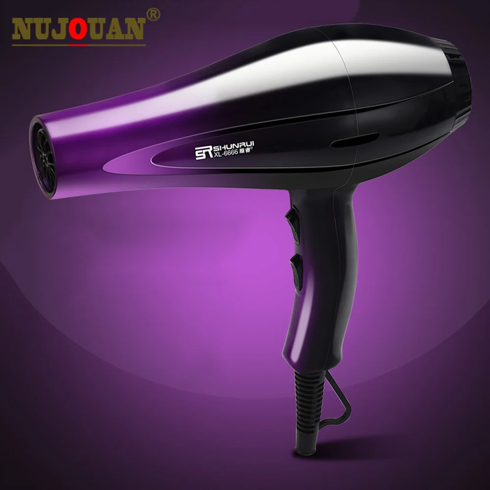 

220V New Blow Dryer Household High-power 2000W Hair Dryer Electric Hair Dryer Household Salon Hairdressing Blow Canister EU Plug