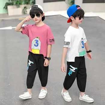 Fashion Boys Clothing for Summer Children Short-Sleeved Tshirt Pants Cotton Clothing Set Child Boy Two-pieces Clothes Set 4-13Y
Fashion Boys Clothing for Summer Children Short-Sleeved Tshirt Pants Cotton Clothing Set Child Boy Two-pieces Clothes Set 4-13Y