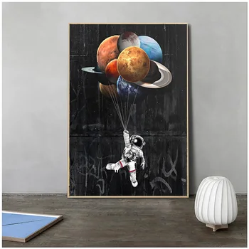 Cartoon Astronaut Space Dreaming Stars Oil Painting Canvas Wall Pictures for Boys Kids Room Posters and Prints Home Decor 
Cartoon Astronaut Space Dreaming Stars Oil Painting Canvas Wall Pictures for Boys Kids Room Posters and Prints Home Decor