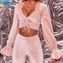 YICIYA Velour Suit Women Tracksuit Flare Long Sleeve Crop Tops And Ruched Flare Pants Suit Two 2 Piece Set Women's Sweatshirt
YICIYA Velour Suit Women Tracksuit Flare Long Sleeve Crop Tops And Ruched Flare Pants Suit Two 2 Piece Set Women's Sweatshirt