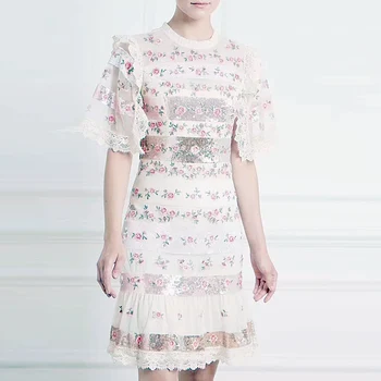 High Quality Spring New Women'S Party Workplace Casual Vintage Elegant Chic Lace Mesh Stitching Embroidery Sequins Fashion Dress
High Quality Spring New Women'S Party Workplace Casual Vintage Elegant Chic Lace Mesh Stitching Embroidery Sequins Fashion Dress