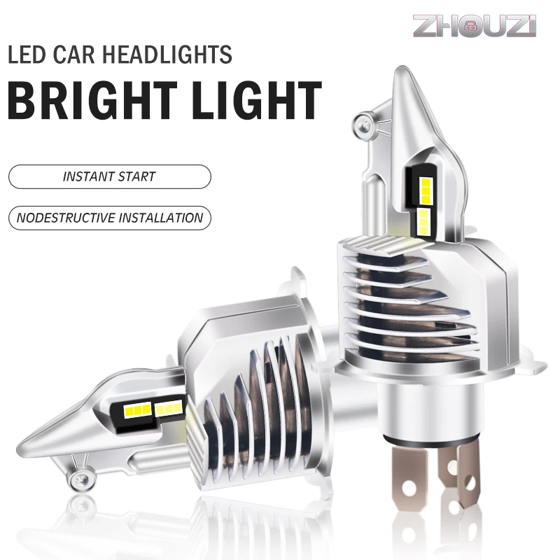 H4 9003 HB2 Car Headlight Bulbs Led Light 12500LM 3000k-6000k 12V 24V 100W 2Color White Yellow Far And Near Integrated Led Lamp
H4 9003 HB2 Car Headlight Bulbs Led Light 12500LM 3000k-6000k 12V 24V 100W 2Color White Yellow Far And Near Integrated Led Lamp