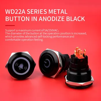 WD22mm Symbol style Led switch 4pin High Flat Head Push Button Switch 
WD22mm Symbol style Led switch 4pin High Flat Head Push Button Switch