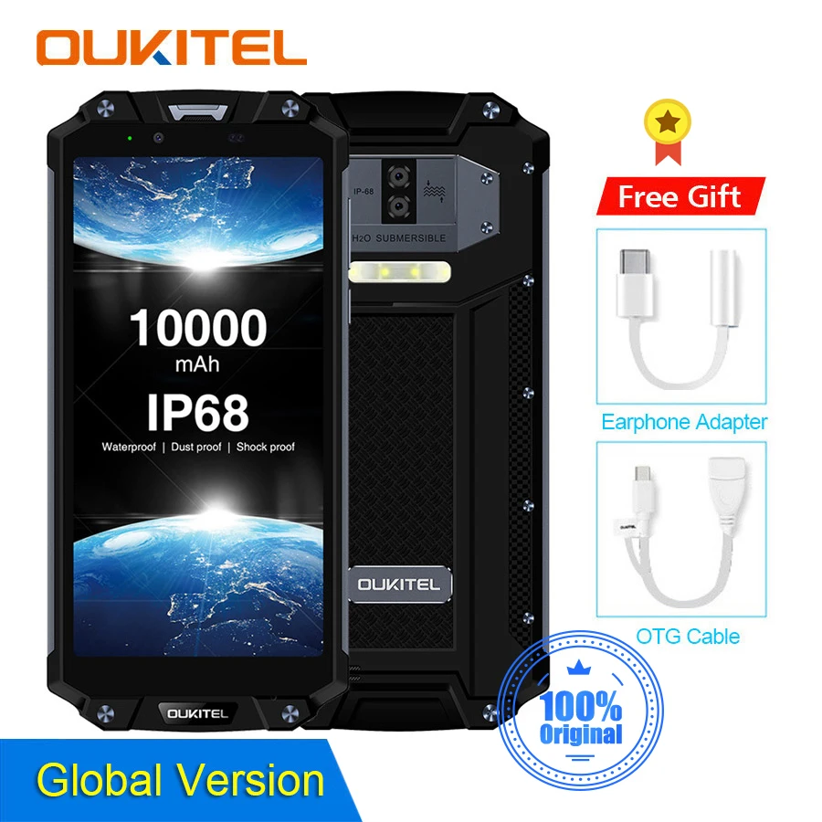 OUKITEL WP2 10000mAh IP68 Waterproof Dust Shock Proof Mobile Phone Octa Core 4GB 64GB MT6750T 6.0" 18:9 Fingerprint Smartphone
OUKITEL WP2 10000mAh IP68 Waterproof Dust Shock Proof Mobile Phone Octa Core 4GB 64GB MT6750T 6.0" 18:9 Fingerprint Smartphone