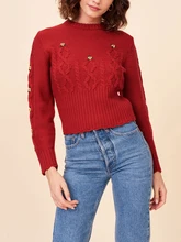 2022 Autumn Sweater Casual Slim-fitting Waist Knitted Top Flower Embroidery Round Neck Long Sleeve Warm Winter Sweater Fashion
2022 Autumn Sweater Casual Slim-fitting Waist Knitted Top Flower Embroidery Round Neck Long Sleeve Warm Winter Sweater Fashion