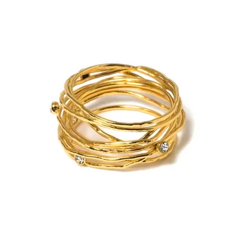 New brass multi-circle ring female European and American personality temperament
New brass multi-circle ring female European and American personality temperament