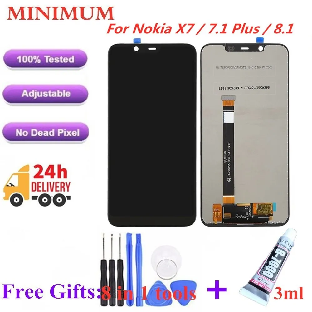 For Nokia X7 / 7.1 Plus / TA-1131 LCD Display Touch Screen Digitizer Assembly Replacement Parts For Nokia 8.1 6.18" Screen
For Nokia X7 / 7.1 Plus / TA-1131 LCD Display Touch Screen Digitizer Assembly Replacement Parts For Nokia 8.1 6.18" Screen