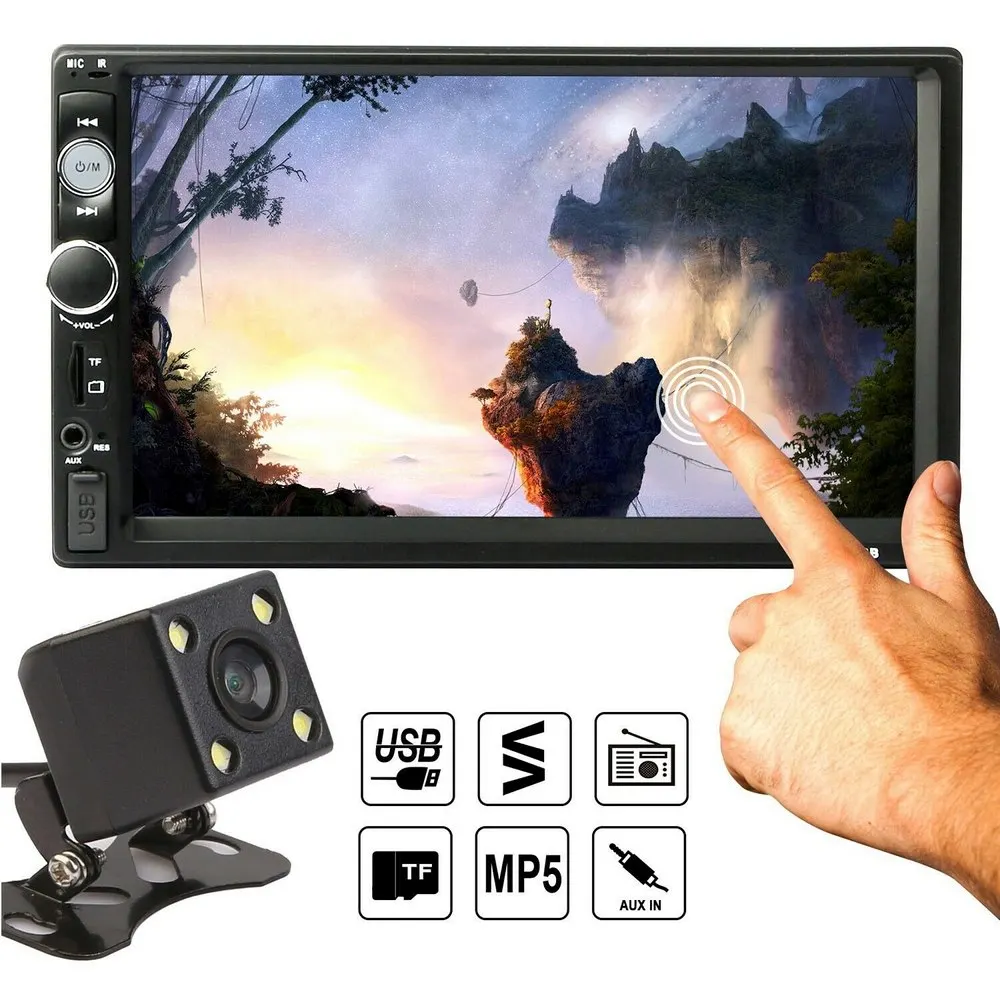 Car MP5 Player Bluetooth Reverse Control Integrated Machine 7010B 7 inch Double Ingot HD Android iPhone Connected
Car MP5 Player Bluetooth Reverse Control Integrated Machine 7010B 7 inch Double Ingot HD Android iPhone Connected