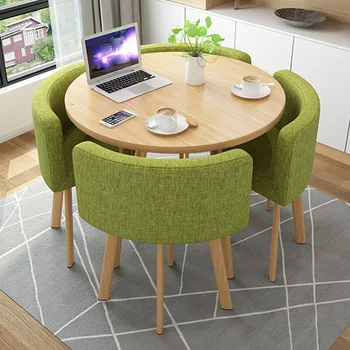 Discussion Table and Chair Combination Small Round Table One Table Four Chair Milk Tea Shop Coffee Shop Office
Discussion Table and Chair Combination Small Round Table One Table Four Chair Milk Tea Shop Coffee Shop Office