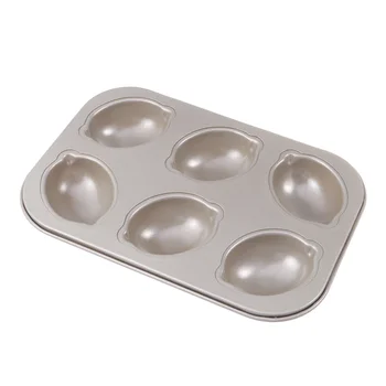 Nonstick Bakeware 6-Cup Cake and Muffin Pan Mold Carbon Steel Lemon Shape Cupcake Tray
Nonstick Bakeware 6-Cup Cake and Muffin Pan Mold Carbon Steel Lemon Shape Cupcake Tray