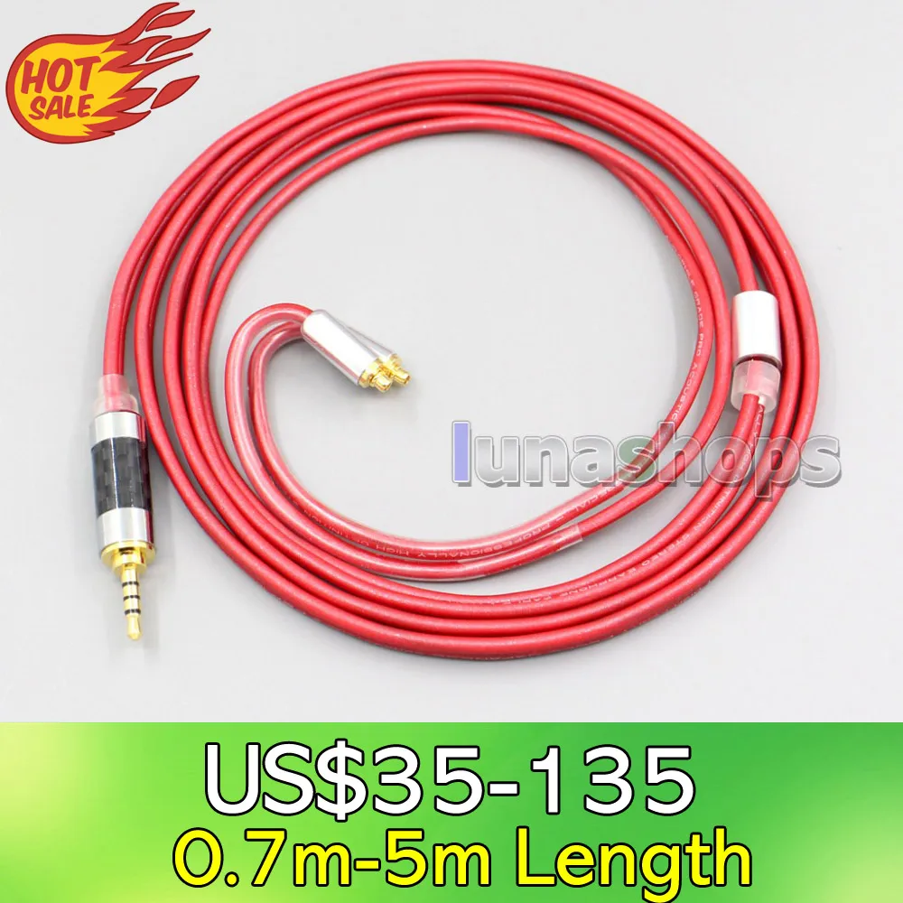 

LN006220 3.5mm 2.5mm 4.4mm Balanced Pure PCOCC Earphone Cable For Shure se215 se315 se425 se535 Se846 MMCX