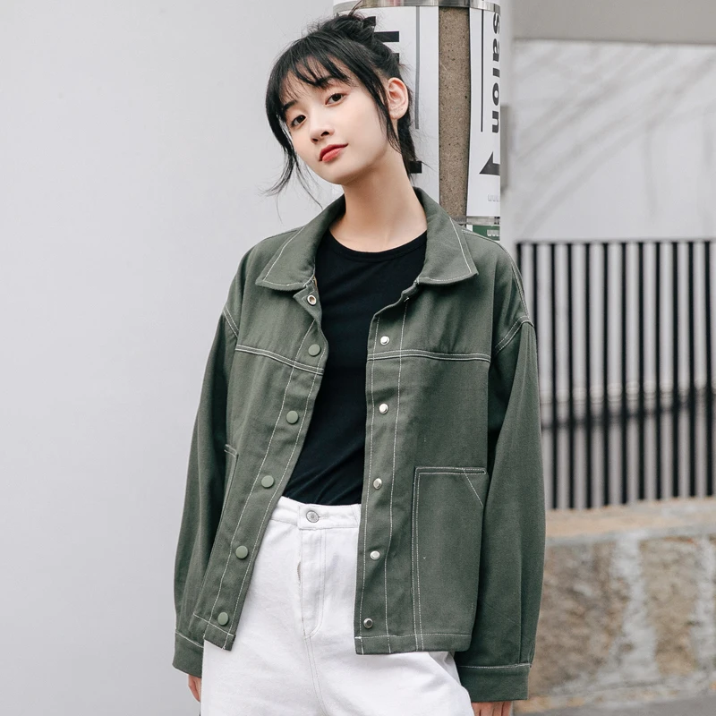Denim Jacket Female Harajuku Women's Denim Jacket Net Red Loose Tooling Female Coat
Denim Jacket Female Harajuku Women's Denim Jacket Net Red Loose Tooling Female Coat