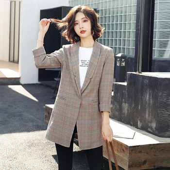 2020 Spring Autumn New Suit Jacket Women Korean Casual Nine Points Sleeve Stripe Short Small Blazer Fashion Slim Outerwear G315
2020 Spring Autumn New Suit Jacket Women Korean Casual Nine Points Sleeve Stripe Short Small Blazer Fashion Slim Outerwear G315