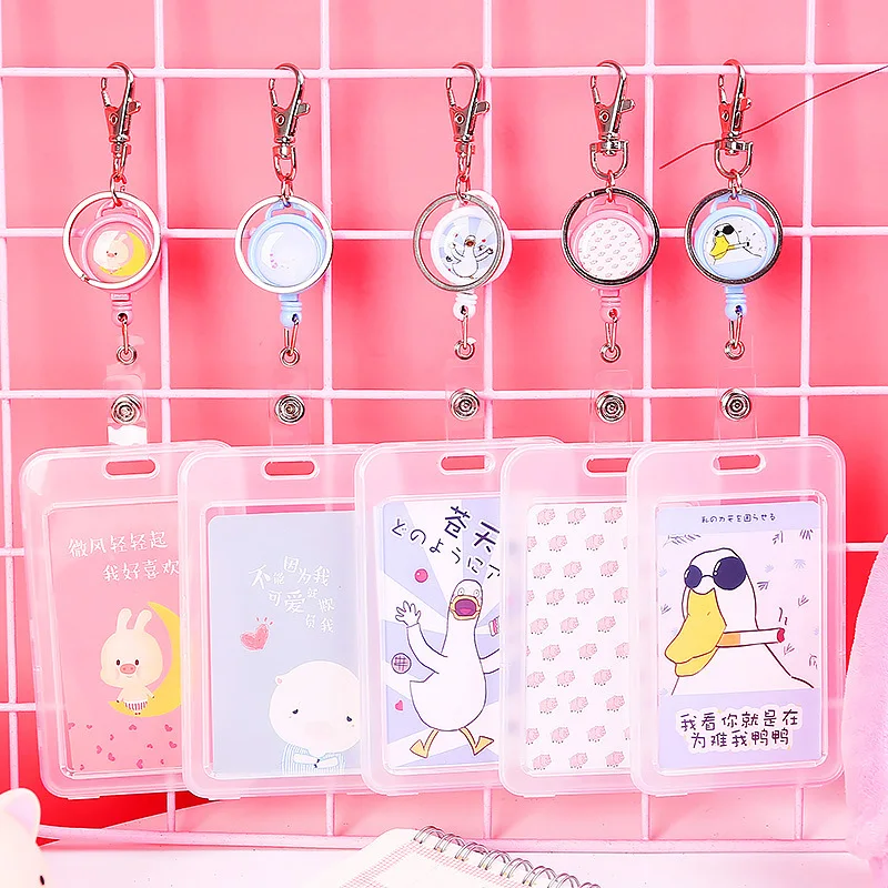 Telescopic transparent keychain campus certificate bus card student small fresh meal card protection access card set female
Telescopic transparent keychain campus certificate bus card student small fresh meal card protection access card set female