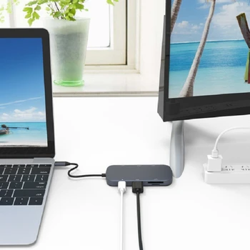 Type-C Docking Station Type-C Hub Converter HDMI Card Reader Usb3.0 Type-C Converter
Type-C Docking Station Type-C Hub Converter HDMI Card Reader Usb3.0 Type-C Converter