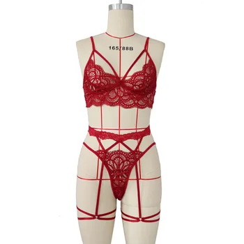 Sexy Lingerie Set Bikini Women Red Underwear Bra Set Lingerie Plus Size V-neck Bra Thong Garter Lingerie Underwear Sleepwear
Sexy Lingerie Set Bikini Women Red Underwear Bra Set Lingerie Plus Size V-neck Bra Thong Garter Lingerie Underwear Sleepwear