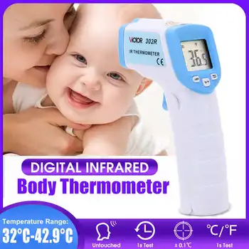 302R Forehead thermometer non-contact infrared thermometer body temperature fever digital measurement health tool for adult baby 
302R Forehead thermometer non-contact infrared thermometer body temperature fever digital measurement health tool for adult baby