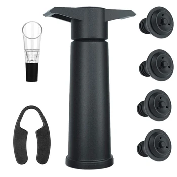 Wine Stoppers Saver Kit with Vacuum Pump Preserver 4 Wine Bottle Stoppers Foil Cutter and Wine Pourer to Keep Wine Fresh
Wine Stoppers Saver Kit with Vacuum Pump Preserver 4 Wine Bottle Stoppers Foil Cutter and Wine Pourer to Keep Wine Fresh