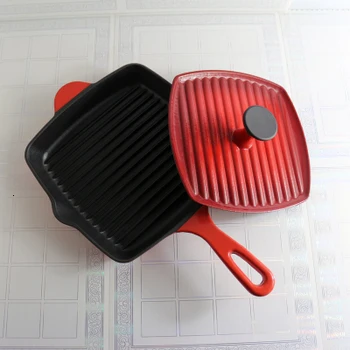 Cast iron pan raw steak fried row stripes pressure board roasting meat frying porcelain enamel pot uncoated non stick cooker
Cast iron pan raw steak fried row stripes pressure board roasting meat frying porcelain enamel pot uncoated non stick cooker