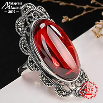 S925 Fine Antique shop Ruby Rings Huge Stone Oval Women Handmade Vintage Natural Carnelian Retro Ruby red jasper Agate
S925 Fine Antique shop Ruby Rings Huge Stone Oval Women Handmade Vintage Natural Carnelian Retro Ruby red jasper Agate