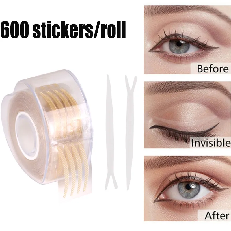 

Cheap 600pcs Invisible Eyelid Sticker Lace Eye Lift Strips Double Eyelid Tape Adhesive Stickers Eye Tape Tools Makeup Tool