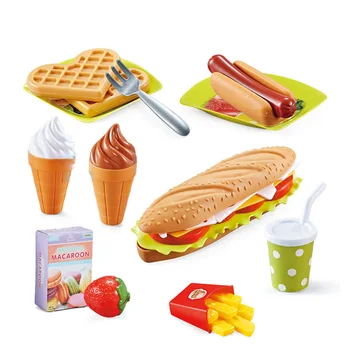 Kids Play House Simulation Food Toys for Children Hamburger Hot dog French Fries Kitchen Set Fast Food Educational Toys Gift 
Kids Play House Simulation Food Toys for Children Hamburger Hot dog French Fries Kitchen Set Fast Food Educational Toys Gift