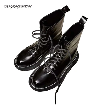 British Style 2020 Autumn and Winter Round Toe Thick-soled Mid-tube Boots Wild and Handsome Motorcycle Boots Women's Short Boots
British Style 2020 Autumn and Winter Round Toe Thick-soled Mid-tube Boots Wild and Handsome Motorcycle Boots Women's Short Boots