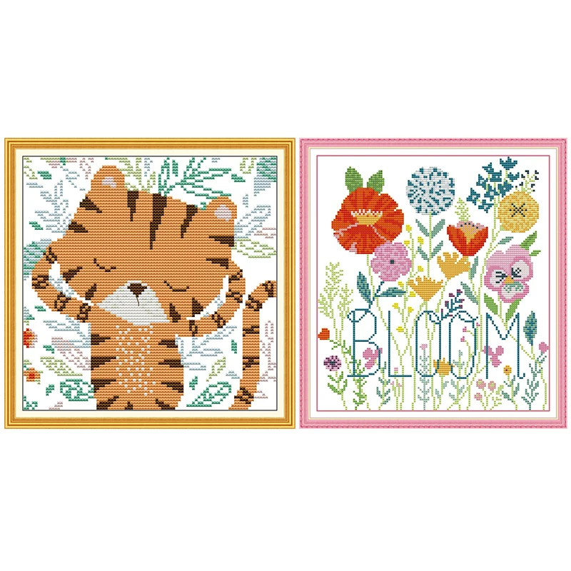 Joy Sunday Cross Stitch Kit Thinking Little Tiger Pattern 14CT 11CT Counted Cross Stitch Handmade DIY Embroidery Needlework Sets
Joy Sunday Cross Stitch Kit Thinking Little Tiger Pattern 14CT 11CT Counted Cross Stitch Handmade DIY Embroidery Needlework Sets