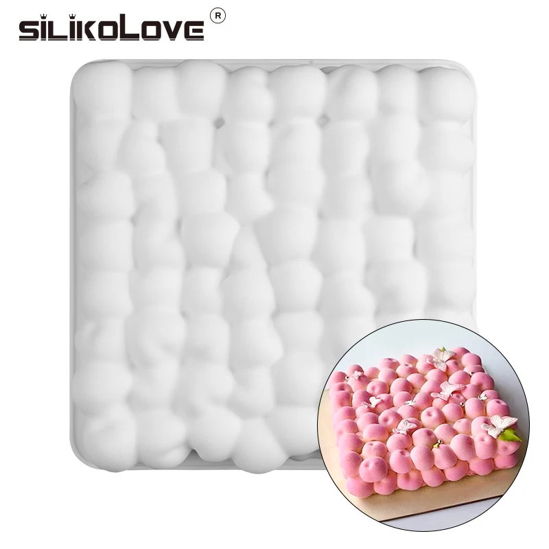 Силиконовая форма SILIKOLOVE для выпечки 3D вишни мусса жаропрочная Антипригарная
