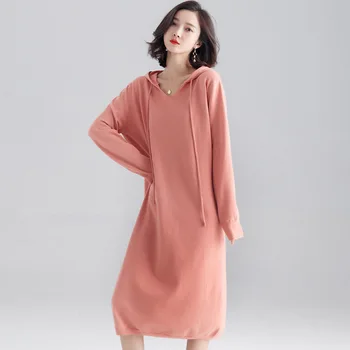 Early autumn dress long-sleeve knitted over the knee 2019 autumn and winter new spring and autumn big size women's dress
Early autumn dress long-sleeve knitted over the knee 2019 autumn and winter new spring and autumn big size women's dress