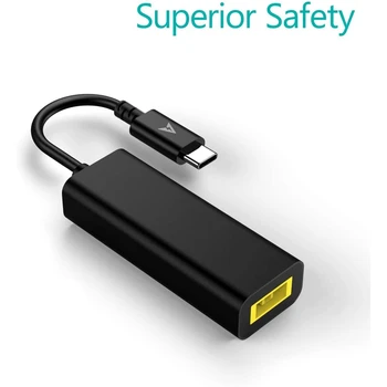 USB C to Slim Tip Adapter Square 45W Convert Charger to Type C for Lenovo Thinkpad, Samsung S8/S9/Note, Surface
USB C to Slim Tip Adapter Square 45W Convert Charger to Type C for Lenovo Thinkpad, Samsung S8/S9/Note, Surface