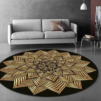 Gold Mandala Carpet Shoebox Rugs Decor Bedside Kids Play Area Rug Doormat Chair Mat National Carpets for Living Room Round 
Gold Mandala Carpet Shoebox Rugs Decor Bedside Kids Play Area Rug Doormat Chair Mat National Carpets for Living Room Round