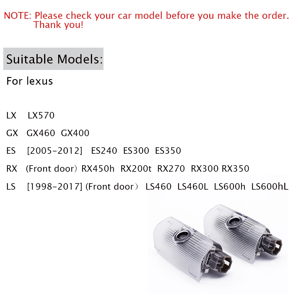 2x атмосферу Ghost Shadow светильник Led лампы проектора свет для lexus rx300 rx330 rx270 lx570 gx460 gx400