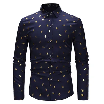 Mens Long Sleeve Shirt Bronzed Flower Print Floral England Style Fashion Shirt Chemise Homme Male Casual Slim Fit Party Office
Mens Long Sleeve Shirt Bronzed Flower Print Floral England Style Fashion Shirt Chemise Homme Male Casual Slim Fit Party Office