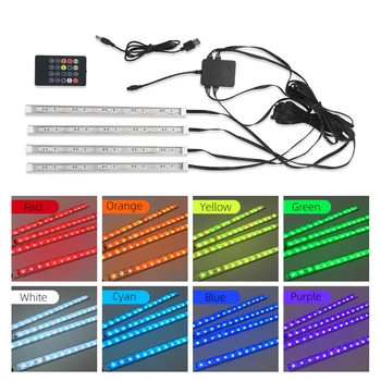 LED Car Foot Light Ambient Lamp With USB Wireless Remote Music Control Multiple Modes Automotive Interior Decorative Lights
LED Car Foot Light Ambient Lamp With USB Wireless Remote Music Control Multiple Modes Automotive Interior Decorative Lights