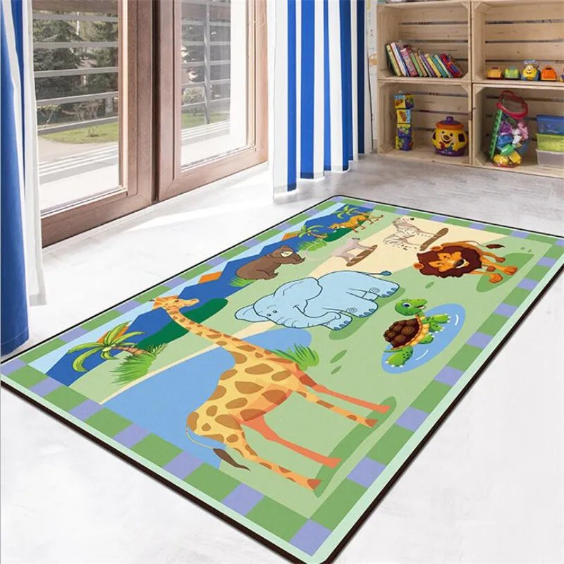 

Lovely Elephant/Giraffe/Lion Carpet Carpets Soft Flannel 3D Printed Rugs Mat Rugs Anti-slip Large Rug Carpet Home Decoration