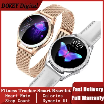 KW20 Smart Watch Women for IPHONE Android Fitness Tracker Bracelet 1.04" Heart Rate Bluetooth Waterproof IP68 Period Reminder
KW20 Smart Watch Women for IPHONE Android Fitness Tracker Bracelet 1.04" Heart Rate Bluetooth Waterproof IP68 Period Reminder