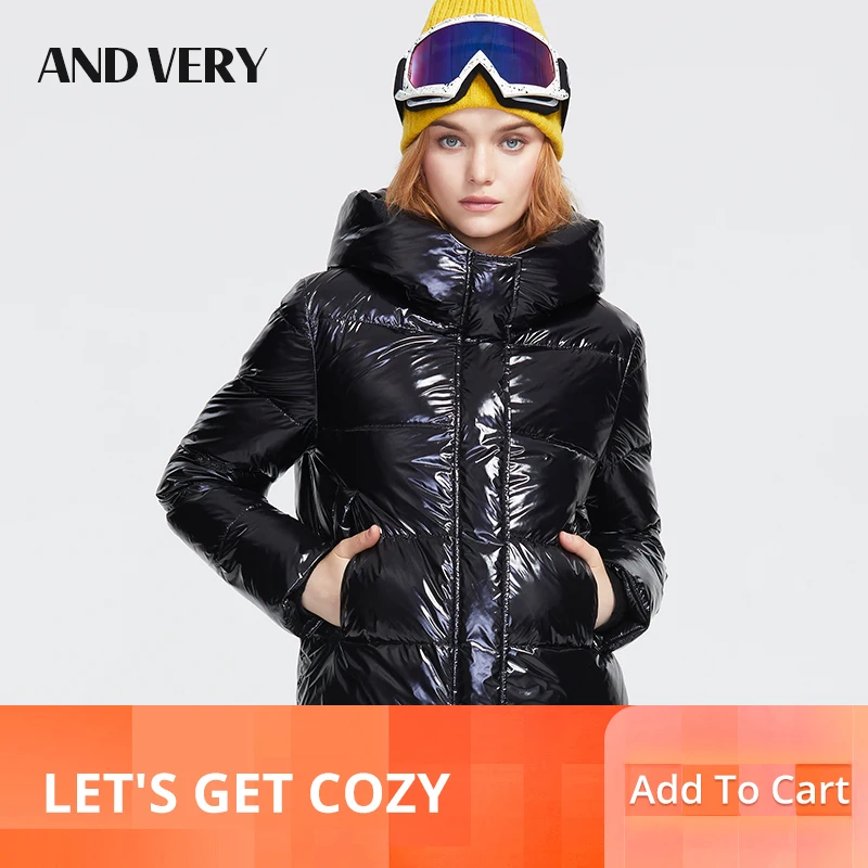 ANDVERY 2019 Winter new collection down jacket women thin cotton outerwear high quality with a hood women coat with zipper 9857
ANDVERY 2019 Winter new collection down jacket women thin cotton outerwear high quality with a hood women coat with zipper 9857