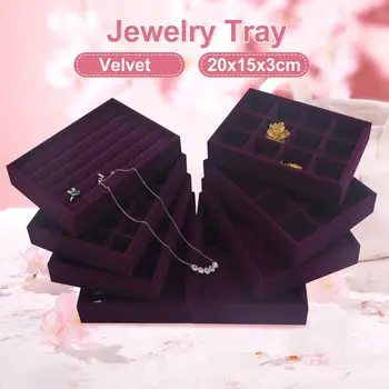 Purple Velvet Jewelry Ring Display Organizer Case Tray Holder Necklace Earrings Bangle Storage Box Showcase Jewelry Stand Holder
Purple Velvet Jewelry Ring Display Organizer Case Tray Holder Necklace Earrings Bangle Storage Box Showcase Jewelry Stand Holder