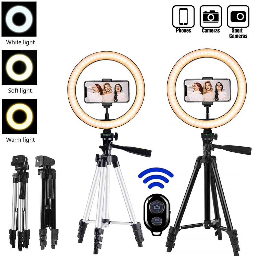 Dimmable Ring Lamp with Tripod Stand Ring Light Photography Lighting Profissional Makeup Photo Camera Phone YouTube TikTok Live
Dimmable Ring Lamp with Tripod Stand Ring Light Photography Lighting Profissional Makeup Photo Camera Phone YouTube TikTok Live