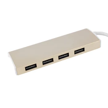 Gold Aluminum High Speed 4 USB 2.0 Port High Speed Splitter Hub For MacBook Desktop
Gold Aluminum High Speed 4 USB 2.0 Port High Speed Splitter Hub For MacBook Desktop