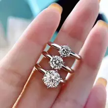 0.5ct-3ct D Color Moissanite Engagement Rings for Women Adjustable Real Silver Ring 18K White Gold Plated Fine Jewelry
0.5ct-3ct D Color Moissanite Engagement Rings for Women Adjustable Real Silver Ring 18K White Gold Plated Fine Jewelry