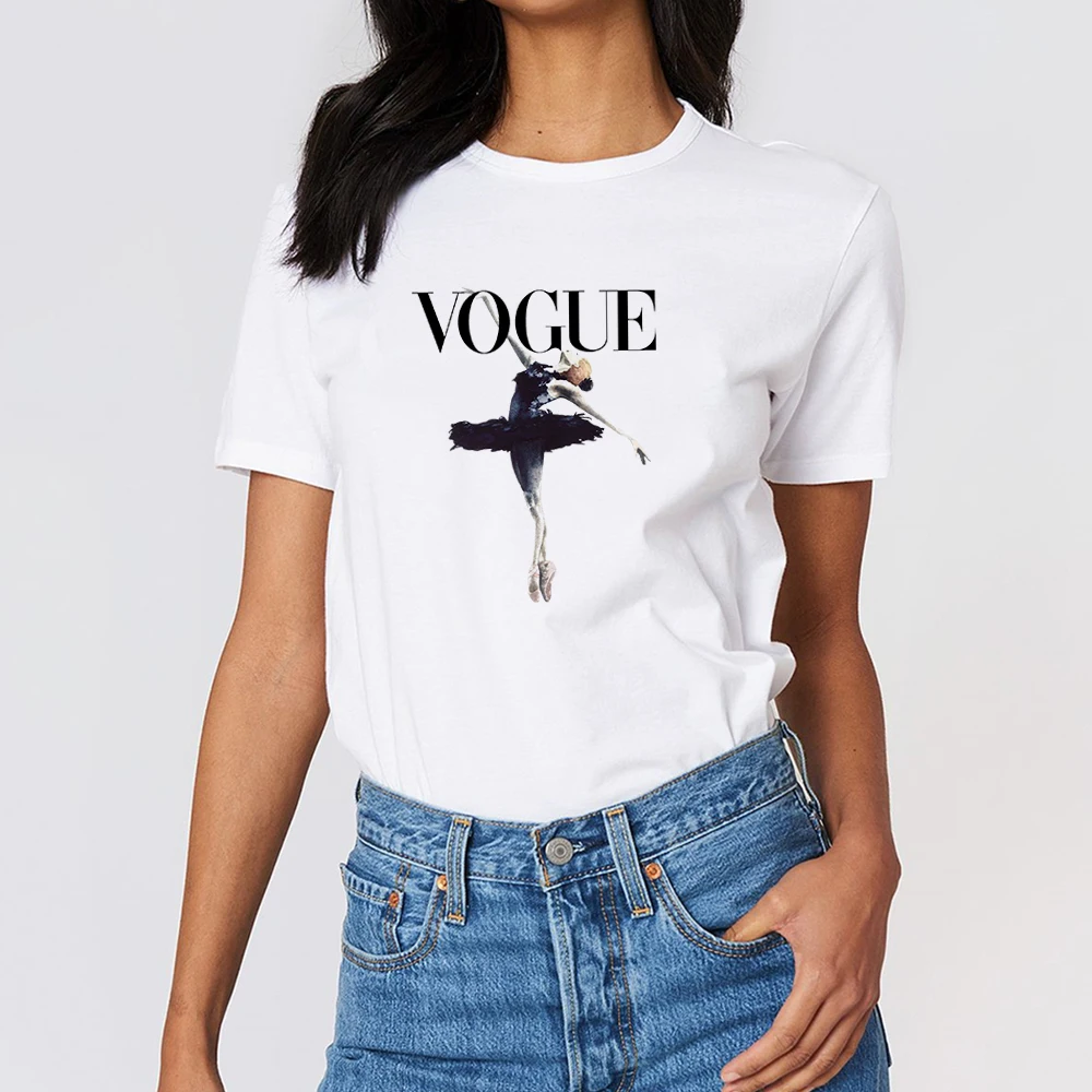 New Arrival Vogue Fashion Graphic Tee Short Sleeve T-shirt Ballet Dancer Printed Simple Soft Harajuku O-neck Loose Top Shirt 
New Arrival Vogue Fashion Graphic Tee Short Sleeve T-shirt Ballet Dancer Printed Simple Soft Harajuku O-neck Loose Top Shirt
