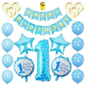 1 Year Old Birthday Balloon Decoration Girl/Boy Aluminum Foil Latex Balloon Set for Baby Birthday Party Decoration Blue
1 Year Old Birthday Balloon Decoration Girl/Boy Aluminum Foil Latex Balloon Set for Baby Birthday Party Decoration Blue