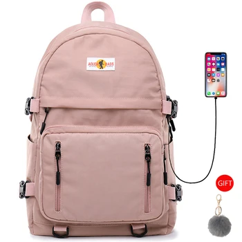New Solid Color USB Charging Backpack For Women Waterproof Multi Pocket Travel Backpacks Large Capacity School Bag For Teenage
New Solid Color USB Charging Backpack For Women Waterproof Multi Pocket Travel Backpacks Large Capacity School Bag For Teenage
