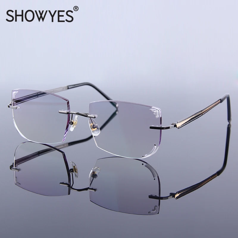 Big Size Shape Rimless Eyeglasses Men Metal Prescription Eye Glasses Male Luxury Optical Photochromic Progressive Eyewear 802
Big Size Shape Rimless Eyeglasses Men Metal Prescription Eye Glasses Male Luxury Optical Photochromic Progressive Eyewear 802