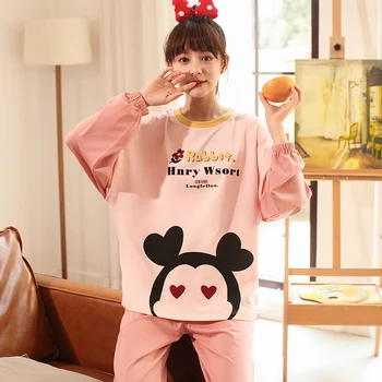 Home Clothes Pijamas Pajamas for Women Cartoon Printing Crew Neck Long Pants Long Sleeve Pj Set Cotton Solid Pjs Women Fashion
Home Clothes Pijamas Pajamas for Women Cartoon Printing Crew Neck Long Pants Long Sleeve Pj Set Cotton Solid Pjs Women Fashion