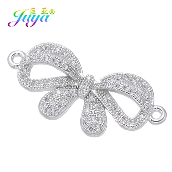 Juya DIY Bracelet Components Supplies Micro Pave Zircon Bowknot Connectors Accessories For Fashion Needlework Jewelry Making 
Juya DIY Bracelet Components Supplies Micro Pave Zircon Bowknot Connectors Accessories For Fashion Needlework Jewelry Making