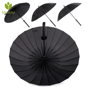 Creative Long Handle Large Windproof Samurai Sword Umbrella Japanese Sun Rain Straight Umbrella Automatic Open 16K 24K Parasol 
Creative Long Handle Large Windproof Samurai Sword Umbrella Japanese Sun Rain Straight Umbrella Automatic Open 16K 24K Parasol